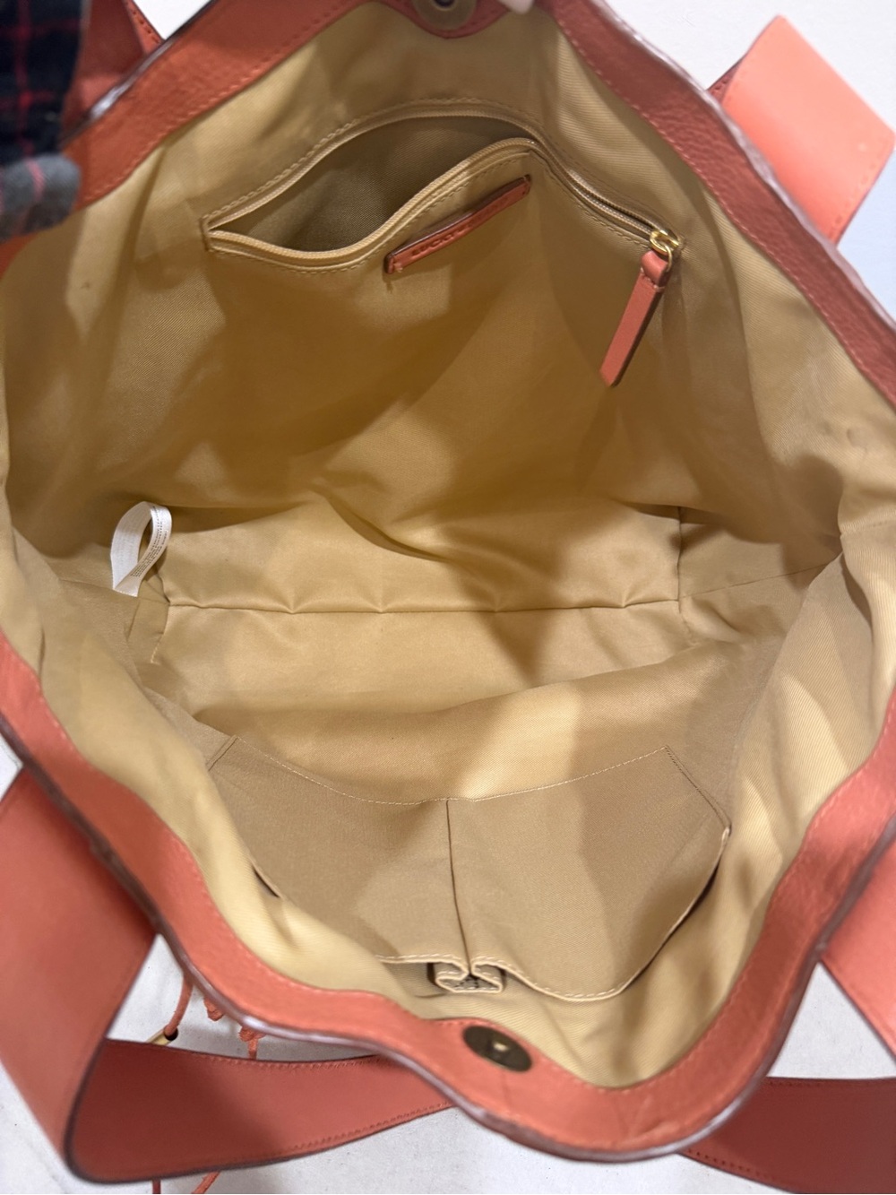 Lucky Brand Two-Piece Leather Tote & Hobo Bag Bundle - Rust and Tan - Picture 12 of 14